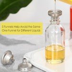 20 Pack of 4 oz Clear Glass Bottles with Funnels