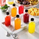 20 Pack of 4 oz Clear Glass Bottles with Funnels