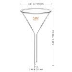 XCD Borosilicate Glass Filter Funnel Set, 2 Pack