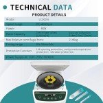 LABHOUSE Benchtop Centrifuge Machine with Timer
