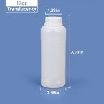 16oz Plastic HDPE Storage Bottles with Caps