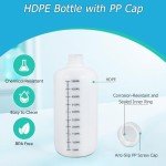 Narrow Mouth Plastic Lab Bottles with Caps - 4 Pcs