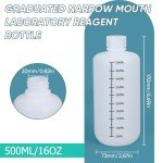 Narrow Mouth Plastic Lab Bottles with Caps - 4 Pcs
