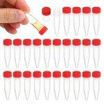 PATIKIL 1.5ml Cryogenic Vials with Red Caps - 25 Pack