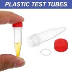PATIKIL 1.5ml Cryogenic Vials with Red Caps - 25 Pack