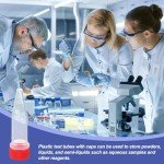 PATIKIL 1.5ml Cryogenic Vials with Red Caps - 25 Pack