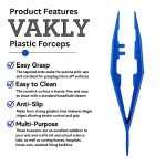 Blue Disposable Plastic Forceps Tweezers - Pack of 30
