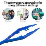 Blue Disposable Plastic Forceps Tweezers - Pack of 30