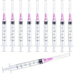 25 Pack 3ml Luer Lock Syringes with Caps
