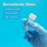 PATIKIL 6pcs 40ml Clear Glass Vials Set