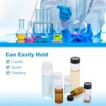 PATIKIL 6pcs 40ml Clear Glass Vials Set