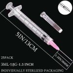 25 Pack 3ml Luer Lock Syringes with Caps