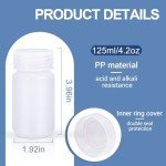 Airtight 4 oz Pill Bottles - 5 Pack