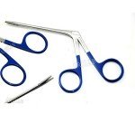 German Hartman 3.5" Alligator Micro Forceps with Blue Rings