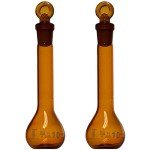 Amber Glass 10ml Volumetric Flask - Pack of 2