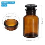 PATIKIL 125ml Glass Reagent Media Bottle Set