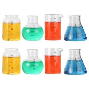 Mini Science Beaker Shot Glasses - Set of 8