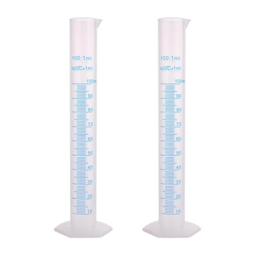 100ml Plastic Graduated Measuring Cylinders - 2 Pack