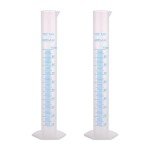 100ml Plastic Graduated Measuring Cylinders - 2 Pack