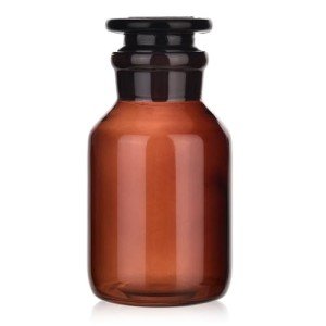 Amber Wide Mouth Glass Reagent Bottle, 250ml