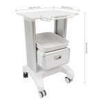 Freestanding Medical Utility Cart with Drawer & Trays