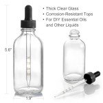 4 Pack 4oz Glass Dropper Bottles for Tinctures