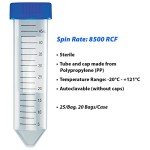 Globe Scientific 50mL Centrifuge Tube with Screw Cap