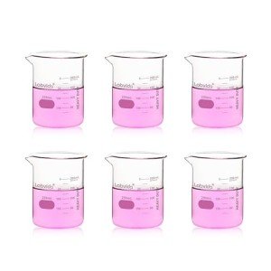 6-Piece 250ml Thick Glass Beaker Set