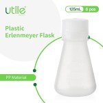 Plastic Erlenmeyer Flask Set with Screw Caps, 6pcs