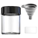 ZHANXUBIO Wide Mouth Glass Sample Vials (15ml, 8pcs)