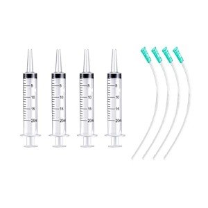 20ml Plastic Syringe with 13-Inch Tube - 4 Pack