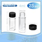 25PCS 4ML Clear Borosilicate Sample Vials