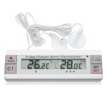 Dual Channel Digital Refrigerator Thermometer with Alarm
