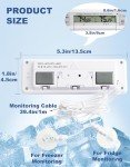 Dual Channel Digital Refrigerator Thermometer with Alarm