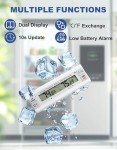Dual Channel Digital Refrigerator Thermometer with Alarm