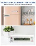 Dual Channel Digital Refrigerator Thermometer with Alarm