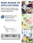 Dual Channel Digital Refrigerator Thermometer with Alarm