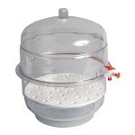 12" Polycarbonate Vacuum Desiccator with Clear Base