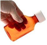 Amber Plastic Medicine Bottles with Safety Caps - 10 Pack