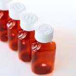 Amber Plastic Medicine Bottles with Safety Caps - 10 Pack