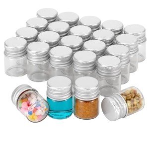24-Pack 5mL Mini Clear Glass Bottles Set