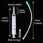 20ml Plastic Syringe with 13-Inch Tube - 4 Pack