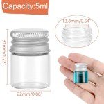 24-Pack 5mL Mini Clear Glass Bottles Set