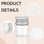 24-Pack 5mL Mini Clear Glass Bottles Set