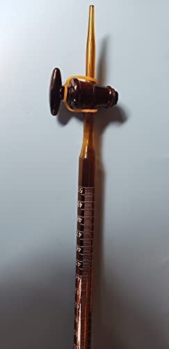 50ml Amber Borosilicate Glass Burette with Stopper