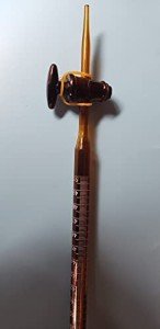 50ml Amber Borosilicate Glass Burette with Stopper