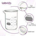 12-Piece Heavy Duty Glass Beaker Set, 250ml