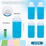 Leak Proof Plastic Bottles with Caps - 4 Pack