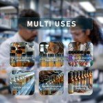 36Pcs 20ml Amber Glass Lab Sample Vials