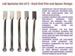 Set of 5 Dual-End Lab Spatulas and Spoons